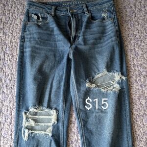 American Eagle Outfitters Blue Distressed Women's Jeans